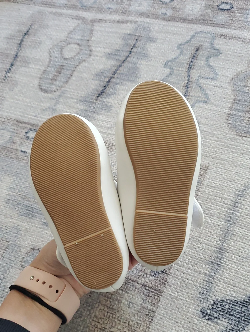 Felix & Flora Baby Girl White Bow Mary Jane Dress Flats Shoes Sz5